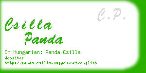 csilla panda business card